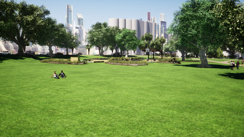 Concept Plan for Rushcutters Bay Youth Recreation Area image 3 - view looking from Rushcutters Bay Kiosk 