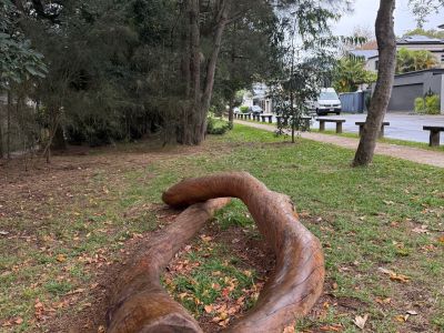 Kiaora Reserve timber play element 
