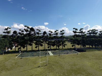 Concept image of proposed netball and basketball courts at Woollahra Oval 2