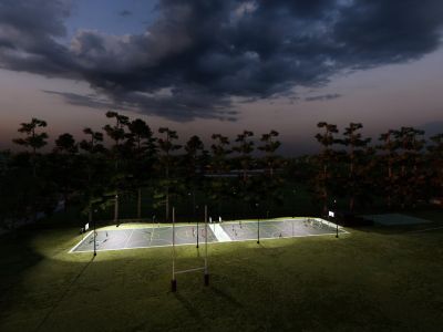 Concept image of proposed netball and basketball courts at Woollahra Oval 2